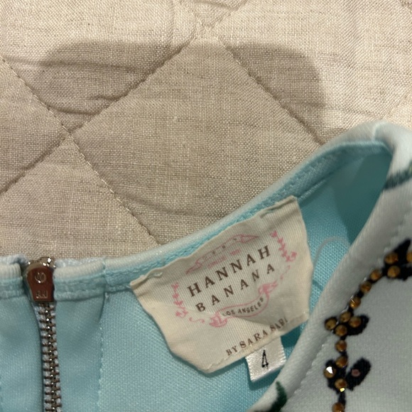 Hannah Banana Mint Green Floral Dress Sz 4 - Picture 5 of 5